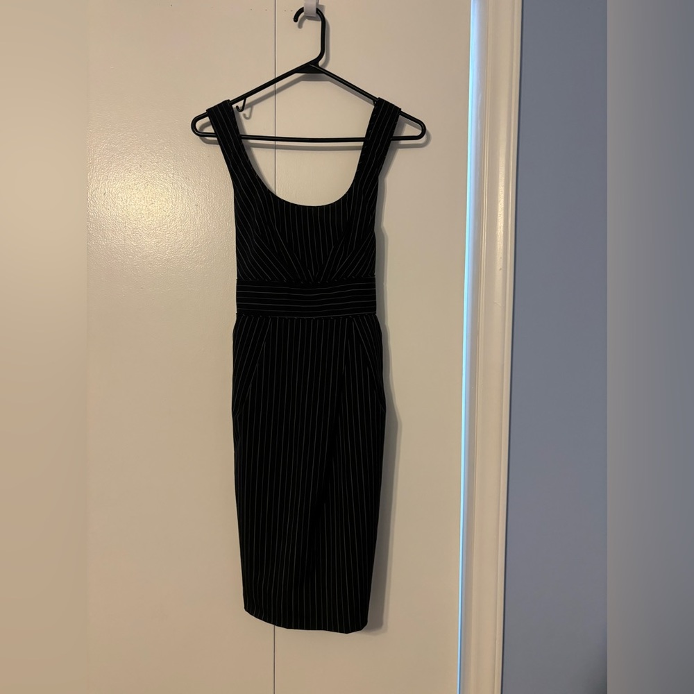 Black Pin Strip Dress